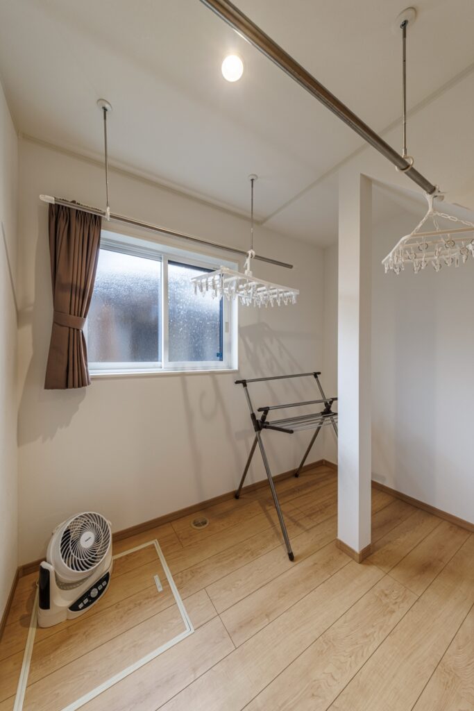 平屋の物干しスペース